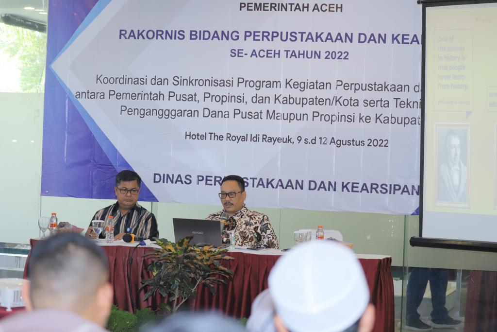 Kepala ANRI Membuka Acara Rakornis Bidang Perpustakaan dan Kearsipan Se-Aceh Tahun 2022