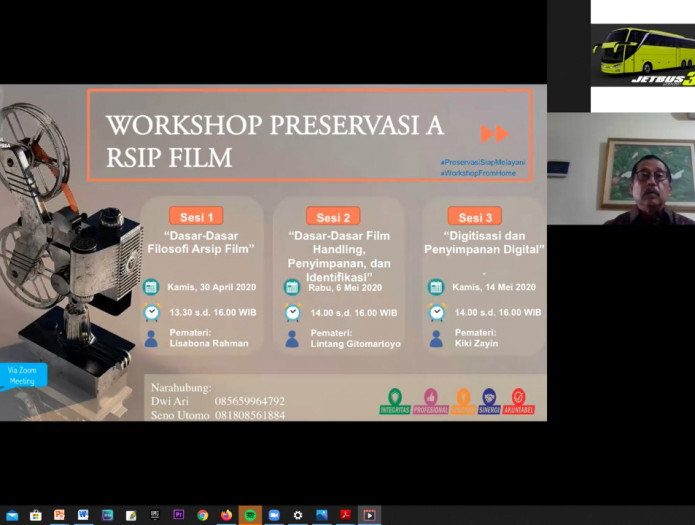 Perkaya Pengetahuan di Masa Pandemi, ANRI Selenggarakan Workshop Preservasi Arsip Film Secara Virtual