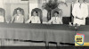 foto Pelantikan Pemerintah Federal Sementara.  tampak dari kiri ke kanan : Prof. Hoessein Djajadiningrat (separuh badan), H. v. d. Wal, Mr. Dzulkarnaen, Raden Abdulkadir Widjojoatmodjo, dan H. J. van Mook. 9 Maret 1948.  Sumber : ANRI. RVD Batavia No.1190