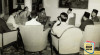 Presiden Sukarno menerima Kunjungan Delegasi Suriname yang dipimpin  M. Samsi  dan pemuka masyarakat Jawa di Suriname yaitu I. Suminta, M. Kasanprawiro & A. Dragman di Istana Negara. 1 Februari 1950. Sumber : ANRI, Kempen Jakarta 1952 No. 5239