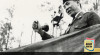 Presiden Sukarno berpidato pada rapat raksasa dalam rangka Peringatan 6 bulan Haminte (Pemerintahan Kota Praja-pada masa Pendudukan Belanda) di Delanggu Solo pada tanggal 17 Mei 1947. Sumber : ANRI, IPPHOS 1945-1950 No. 538