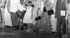 Rombongan pengantar Presiden Sukarno saat akan mengadakan lawatan atau kunjungan kenegaraan ke Uni Soviet, Eropa Timur dan Republik Rakyat Tiongkok. Tampak Megawati Soekarnoputri (memakai sepatu warna putih) melambaikan tangan. Jakarta 26 Agustus 1956