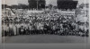 Rapat Umum Pembebasan Irian Barat yang dihadiri oleh pejabat daerah dan masyarakat Yogyakarta dengan membawa spanduk orasi di Alun-Alun Keraton Yogyakarta. 22 November 1957.