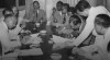 Ketua Delegasi Indonesa Mr. Susanto Djojosugito menandatangani surat-surat perjanjian dagang antara Indonesia dan Jerman Barat di Kementerian Perekonomian RI, 22 April 1953.
