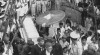 Upacara pemakaman kembali Sri Susuhunan Pakubuwana VI yang dipindahkan dari Ambon ke Astana Imogiri, yaitu kompleks pemakaman keluarga raja keturunan Mataram. 13 Maret 1957.