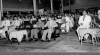 Foto Presiden Sukarno saat menghadiri  peringatan Hari Ulang Tahun ke-4 Ikatan Penderita Tjacat Indonesia (IPTI) di Gedung Pertemuan Umum, Jakarta. 24 Mei 1954.