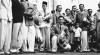 Foto bersama atlet Indonesia yang akan bertanding di Olimpiade ke-15 di Helsinski, Finlandia, 15 Juni 1952.