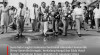 Foto juara bulu tangkis Indonesia Ferdinand Alexander Sonneville (Ferry Soneville) dan Eddy Yusuf disambut saat tiba di Lapangan Udara Kemayoran setelah memenangkan pertandingan di Singapura, 18 Juni 1955.