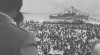 Foto Presiden Sukarno berpidato didepan masyarakat Merak dalam kunjungannya ke Banten. 3 September 1951